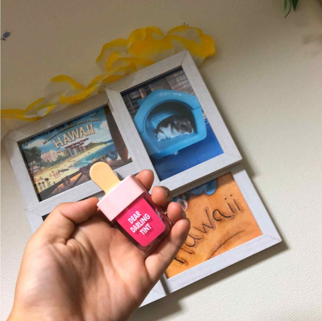 ディアダーリン ウォータージェルティント （アイスティント）/ETUDE/口紅を使ったクチコミ（2枚目）