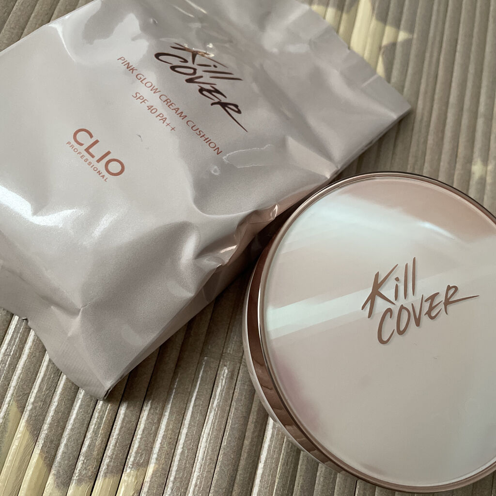 キル カバー ピンク グロウ クリーム クッション 02 LINGERIE /CLIO/クッションファンデーションを使ったクチコミ（2枚目）
