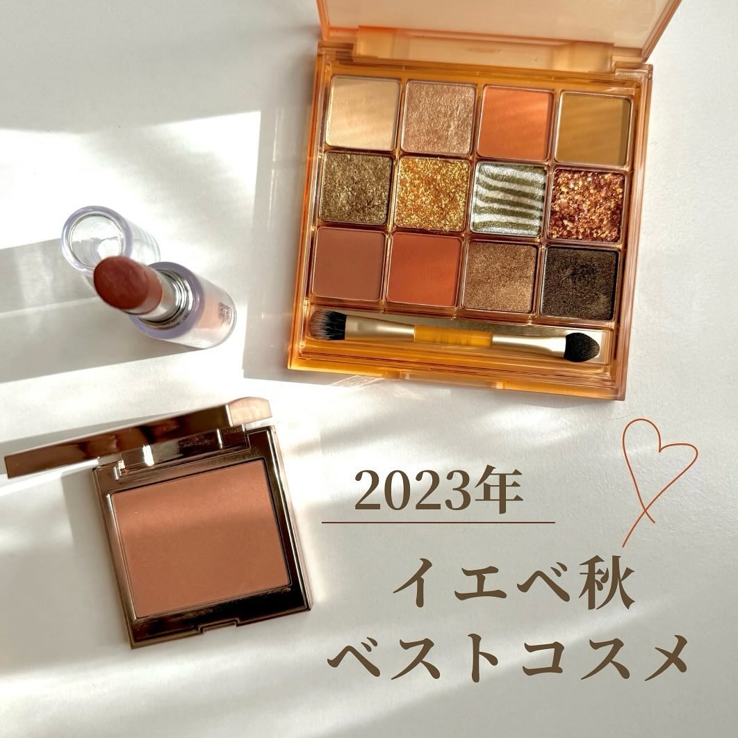＼イエベ秋が選ぶ2023ベスコス🏆／

2023年も残りわずか🤍
今回は、イエベ秋の私が今年1番沢山使った
ベストコスメをご紹介します☺︎

【アイシャドウ部門】
@ablack_cosmetic 
オレンジ・ブラウン・オリーブグリーン