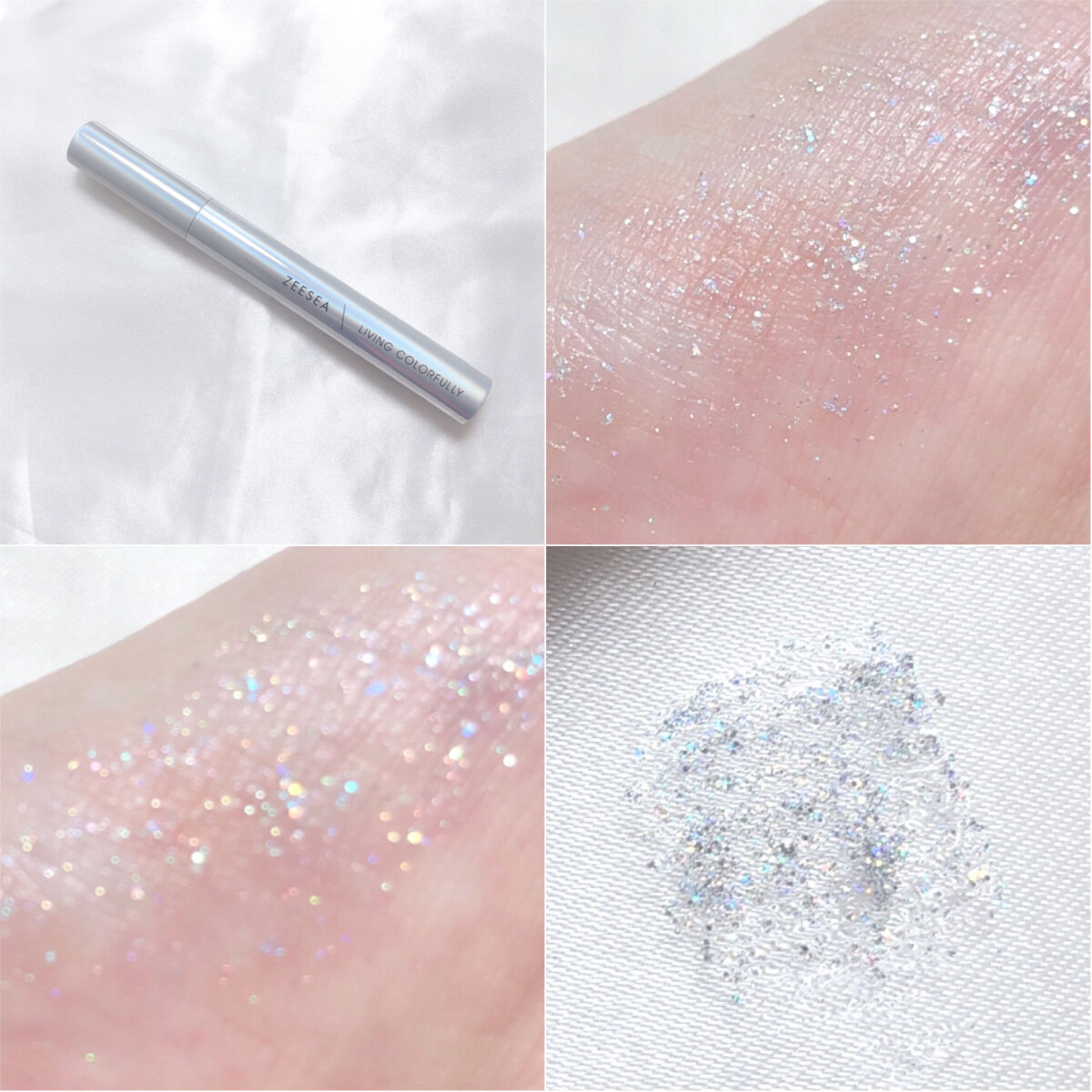 ダイヤモンドシリーズ カラーマスカラ 銀色ダイヤ/ZEESEA/マスカラを使ったクチコミ（2枚目）