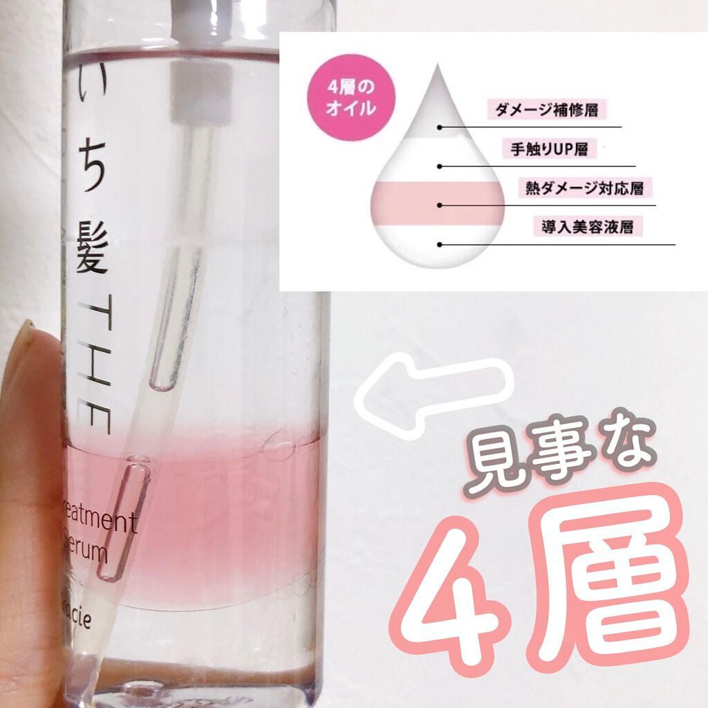 THE PREMIUM 4Xシャインシェイク美容液オイル/いち髪/ヘアオイルを使ったクチコミ(2枚目)