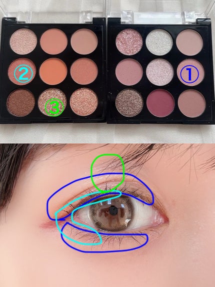 UGT ドットアイカラーパレット/U R GLAM/アイシャドウパレットを使ったクチコミ(4枚目)