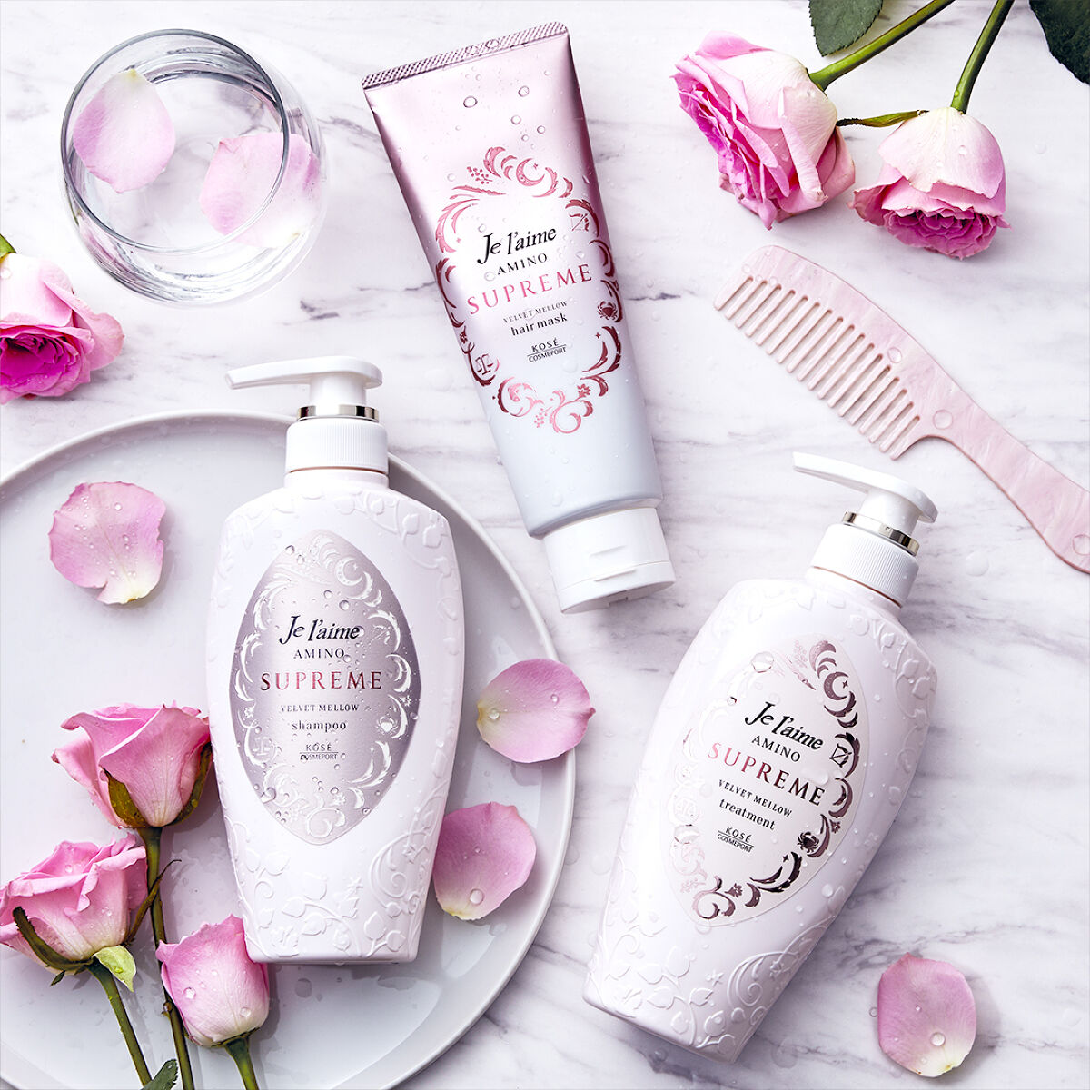 アミノ シュープリーム シャンプー／トリートメント(ベルベットメロウ)/Je l'aime/市販シャンプーを使ったクチコミ（1枚目）
