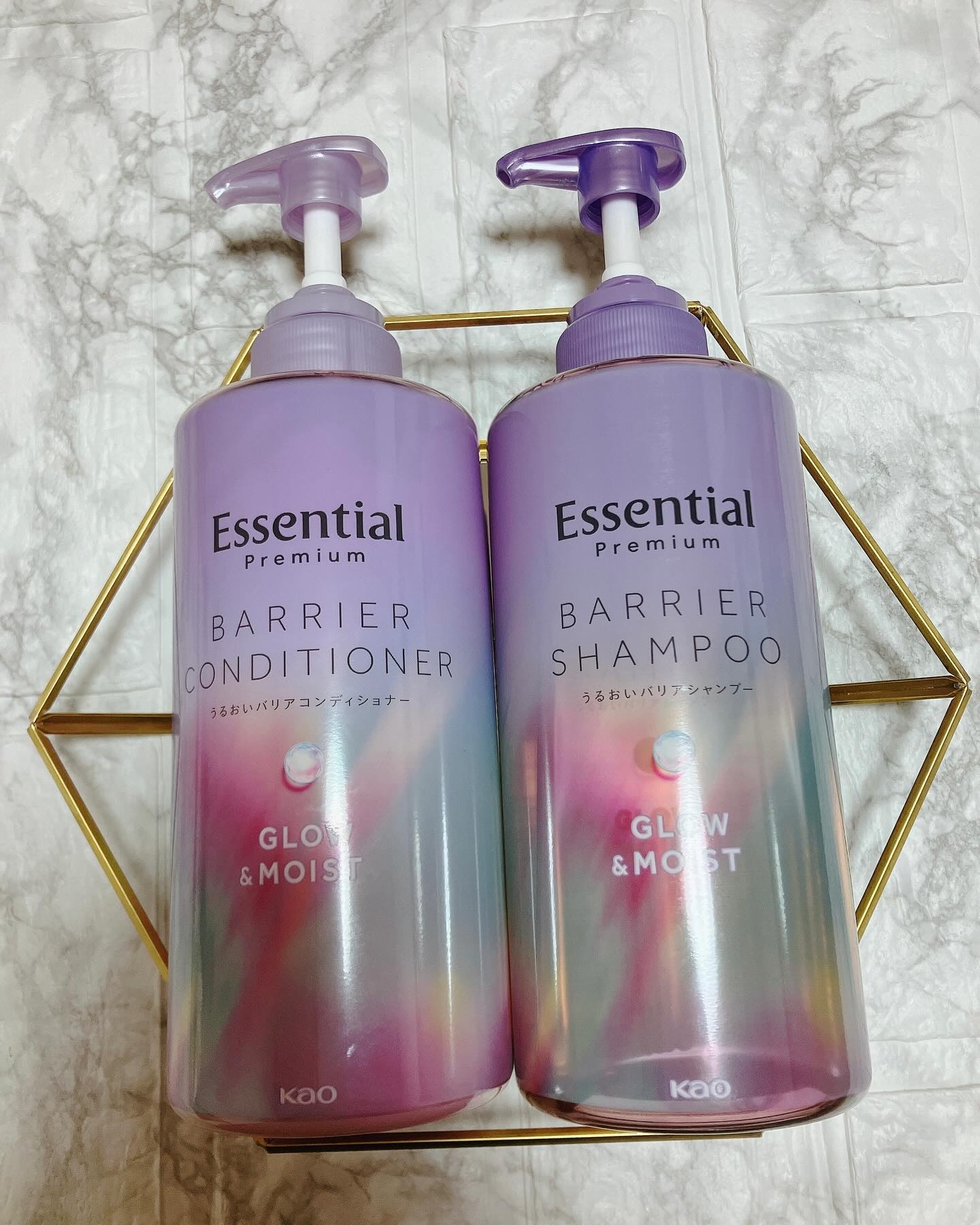 エッセンシャル プレミアム うるおいバリアシャンプー/コンディショナー グロウ＆モイスト/エッセンシャル/市販シャンプーを使ったクチコミ（1枚目）