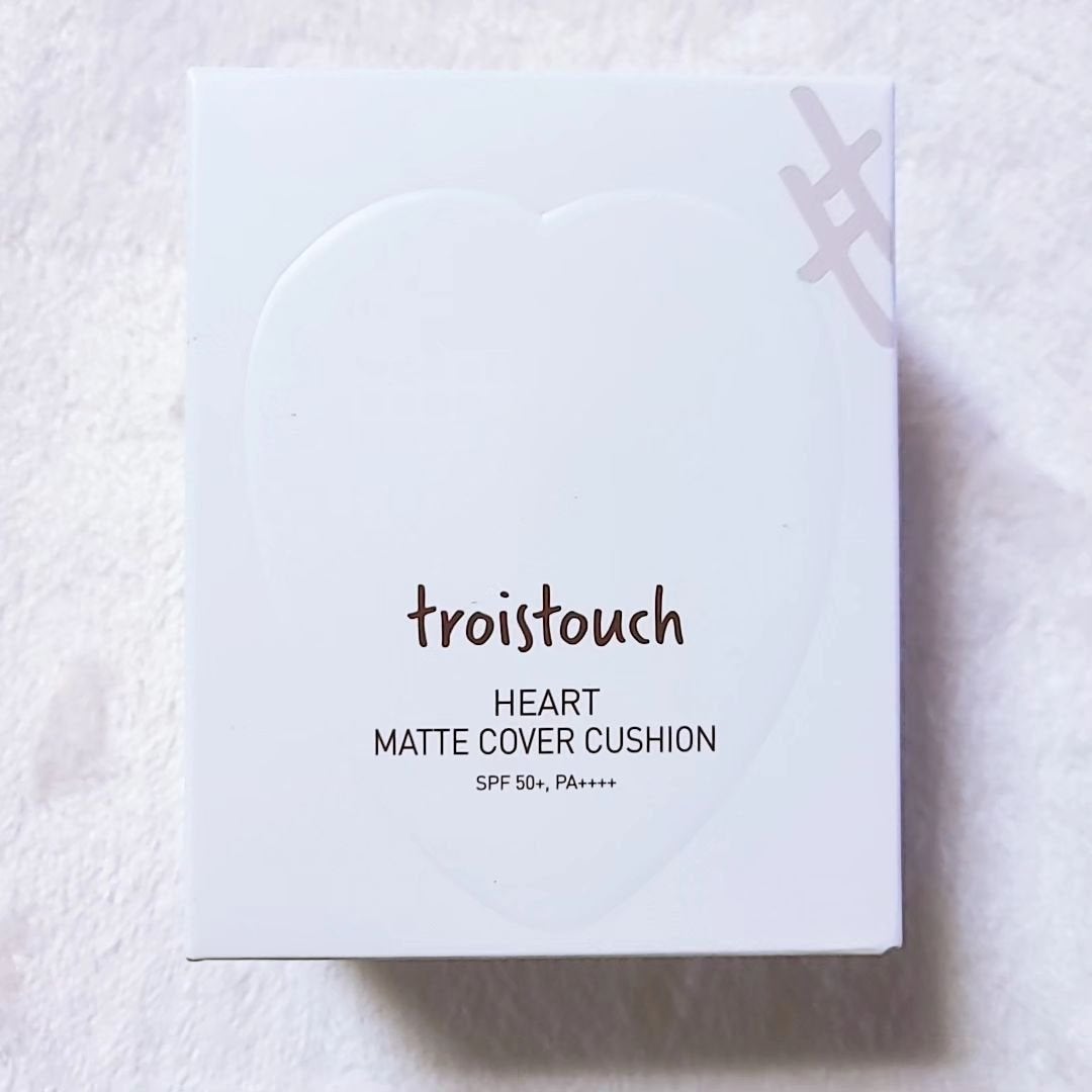トワタッチ ハートクッション マットカバー/troistouch/クッションファンデーションを使ったクチコミ(2枚目)
