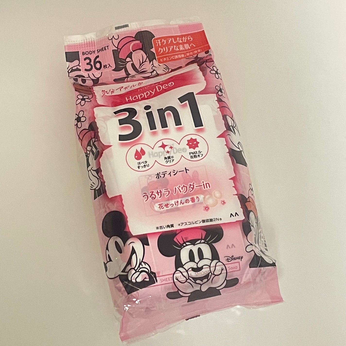 ハッピーデオ ボディシート うるサラ 花せっけん/マンダム/ボディシートを使ったクチコミ(1枚目)