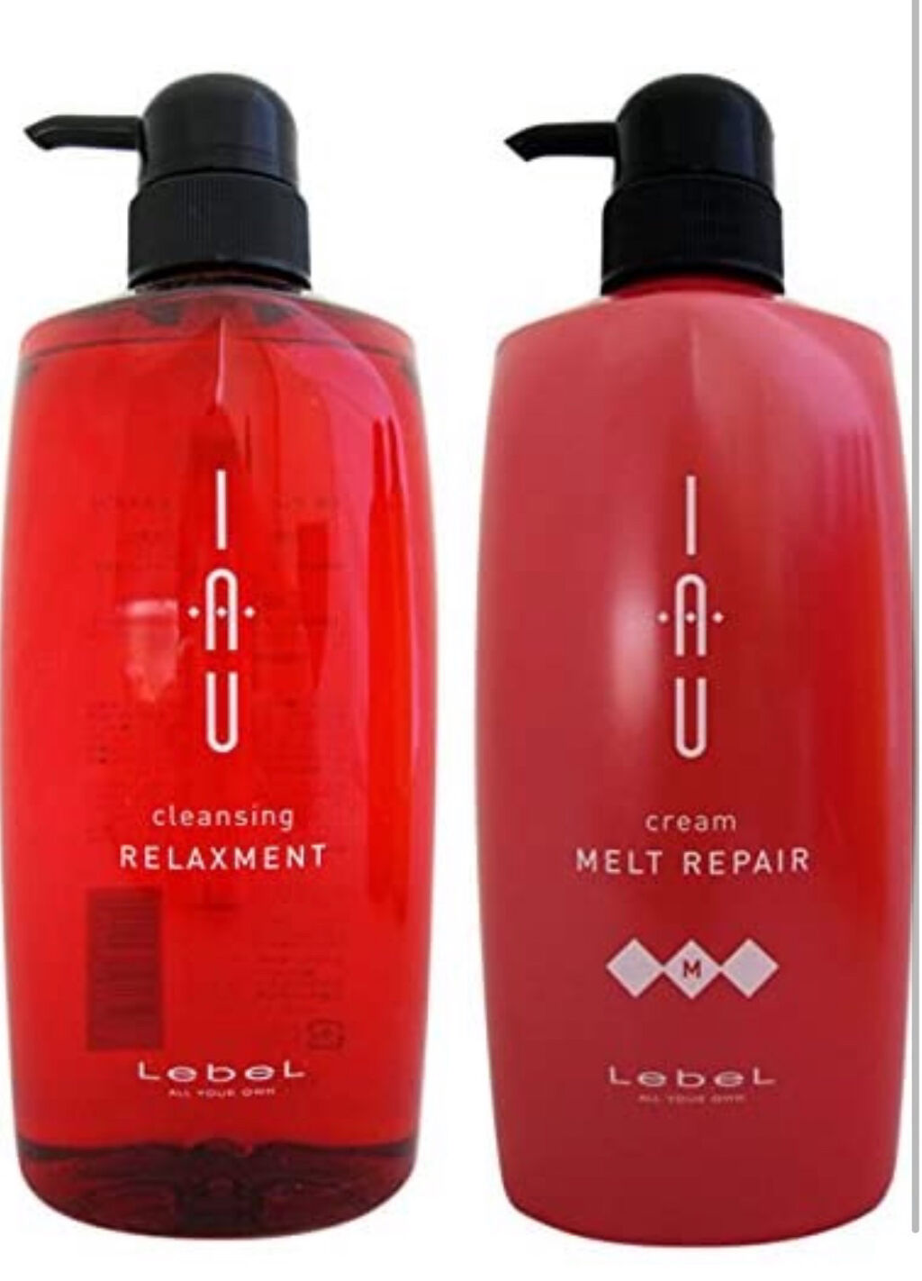 ルベル IAU イオ クレンジング リラックスメント（シャンプー）1000ml＆イオ クリーム シルキーリペア トリートメント1000ml ルベル イオセラム クレンジング 600ml 3個セット lebel IAU HAIR CARE