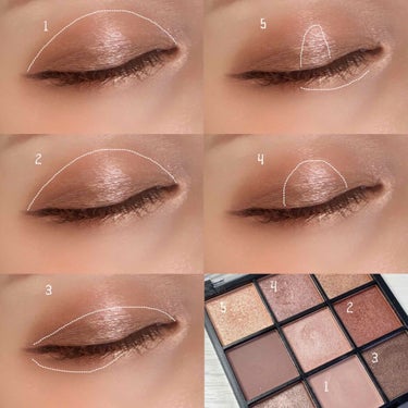 UR GLAM　BLOOMING EYE COLOR PALETTE/U R GLAM/パウダーアイシャドウを使ったクチコミ（2枚目）