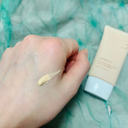 3番 ノーファンデ陶器肌トーンアップクリーム/numbuzin/化粧下地を使ったクチコミ(2枚目)