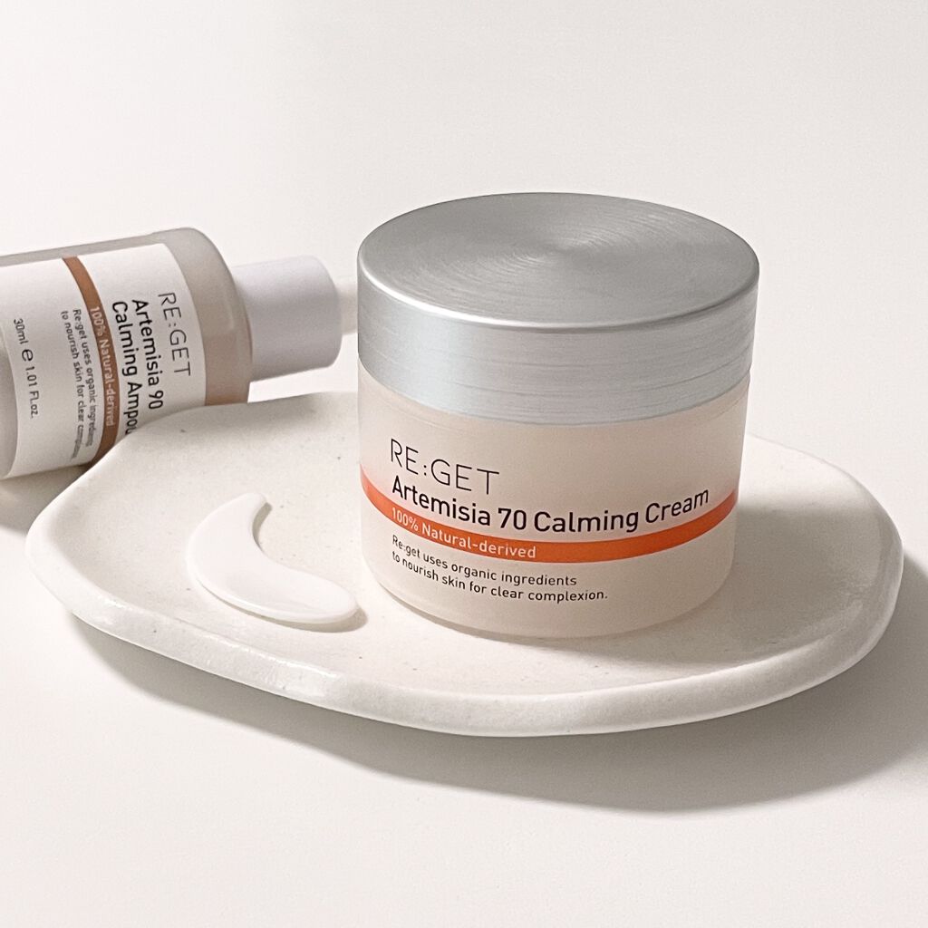 カワラヨモギ70カーミングクリーム/RE:GET/フェイスクリームを使ったクチコミ（2枚目）