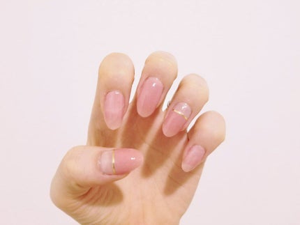 貼るジェルネイル/セリア/ネイルシールを使ったクチコミ(4枚目)