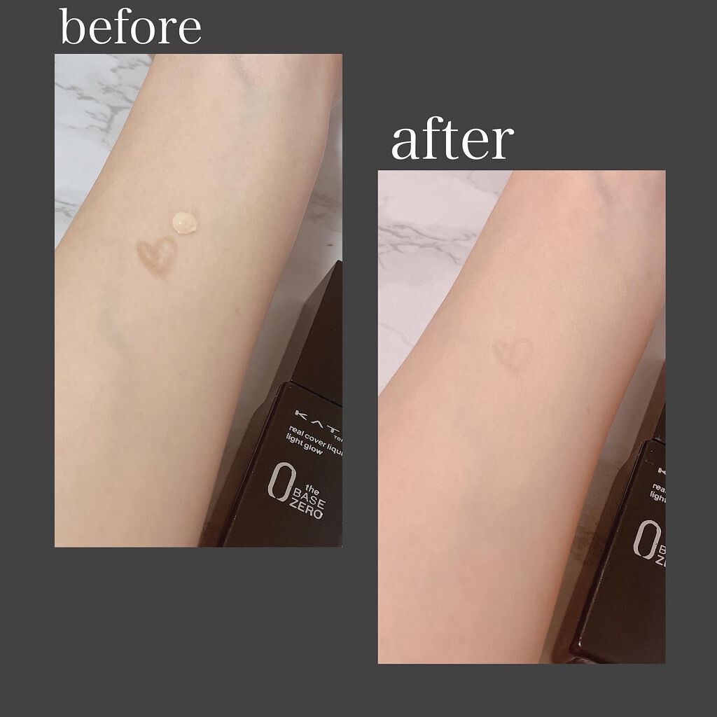 リアルカバーリキッド(ライトグロウ)/KATE/リキッドファンデーションを使ったクチコミ(5枚目)