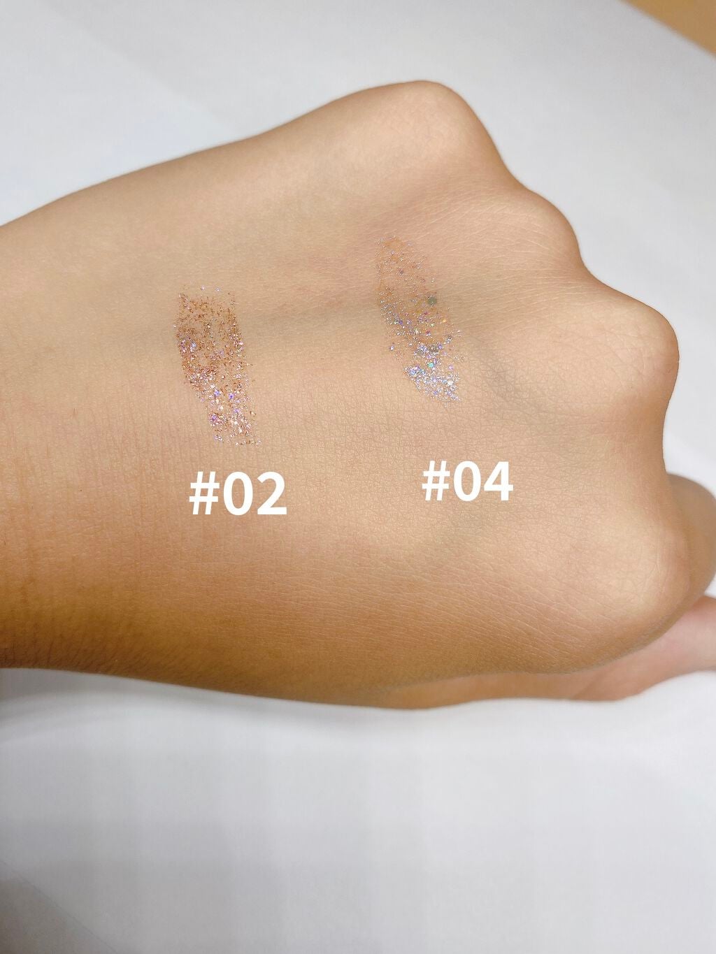 リキッド グリッター シャドウ/rom&nd/グリッターを使ったクチコミ(2枚目)