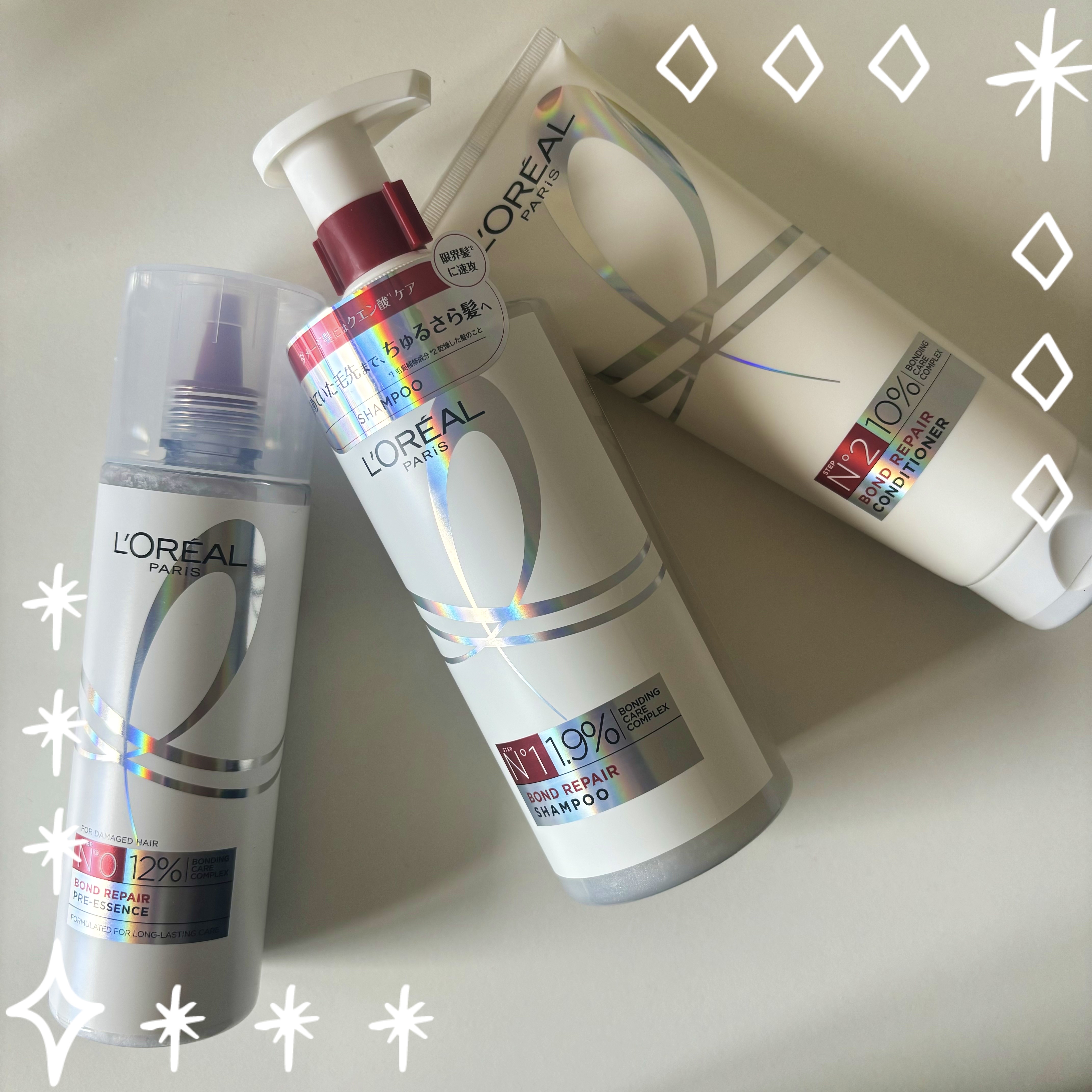 ロレアル パリ ボンド リペア シャンプー／コンディショナー/ロレアル パリ/市販シャンプーを使ったクチコミ（1枚目）