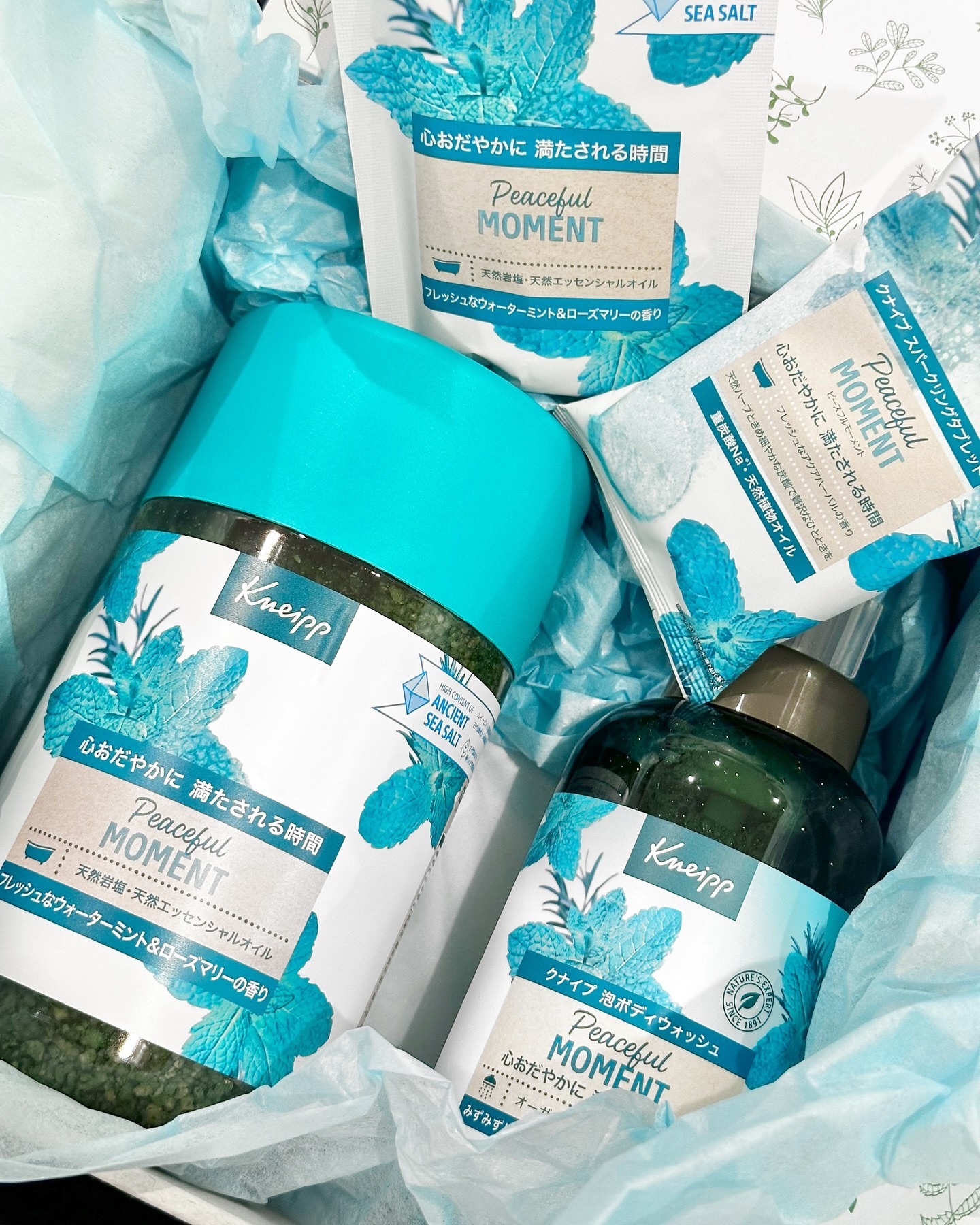 クナイプ バスソルト ピースフルモーメント ウォーターミント＆ローズマリーの香り 850g/クナイプ/無機塩系入浴剤を使ったクチコミ（1枚目）