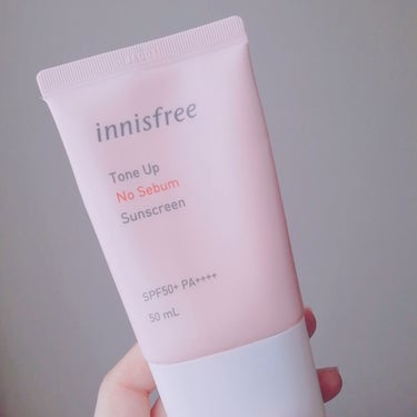 トーンアップ ノーセバム サンスクリーン SPF50+ PA++++/innisfree/日焼け止め・UVケアを使ったクチコミ（2枚目）