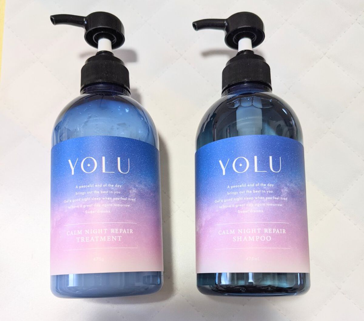 カームナイトリペアシャンプー／トリートメント/YOLU/市販シャンプーを使ったクチコミ（1枚目）