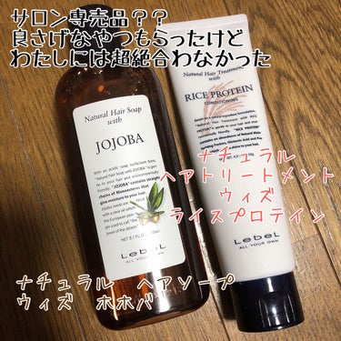 ナチュラル ヘア トリートメント ウィズ RP/LebeL/洗い流すヘアトリートメントを使ったクチコミ（1枚目）