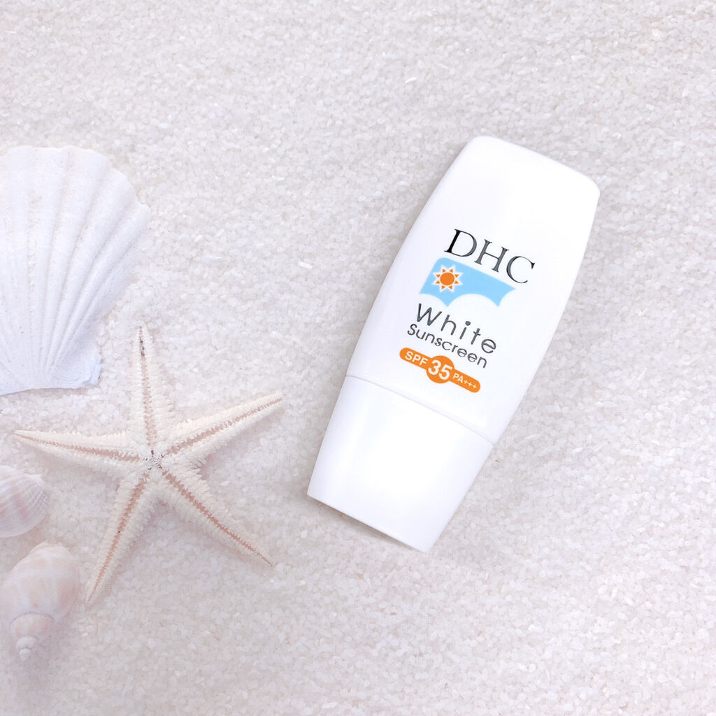 DHC ホワイトサンスクリーンのクチコミ「DHC  ホワイトサンスクリーン


アルブチンやビタミンC誘導体配合の日焼け止め。

サラッ.....」（1枚目）