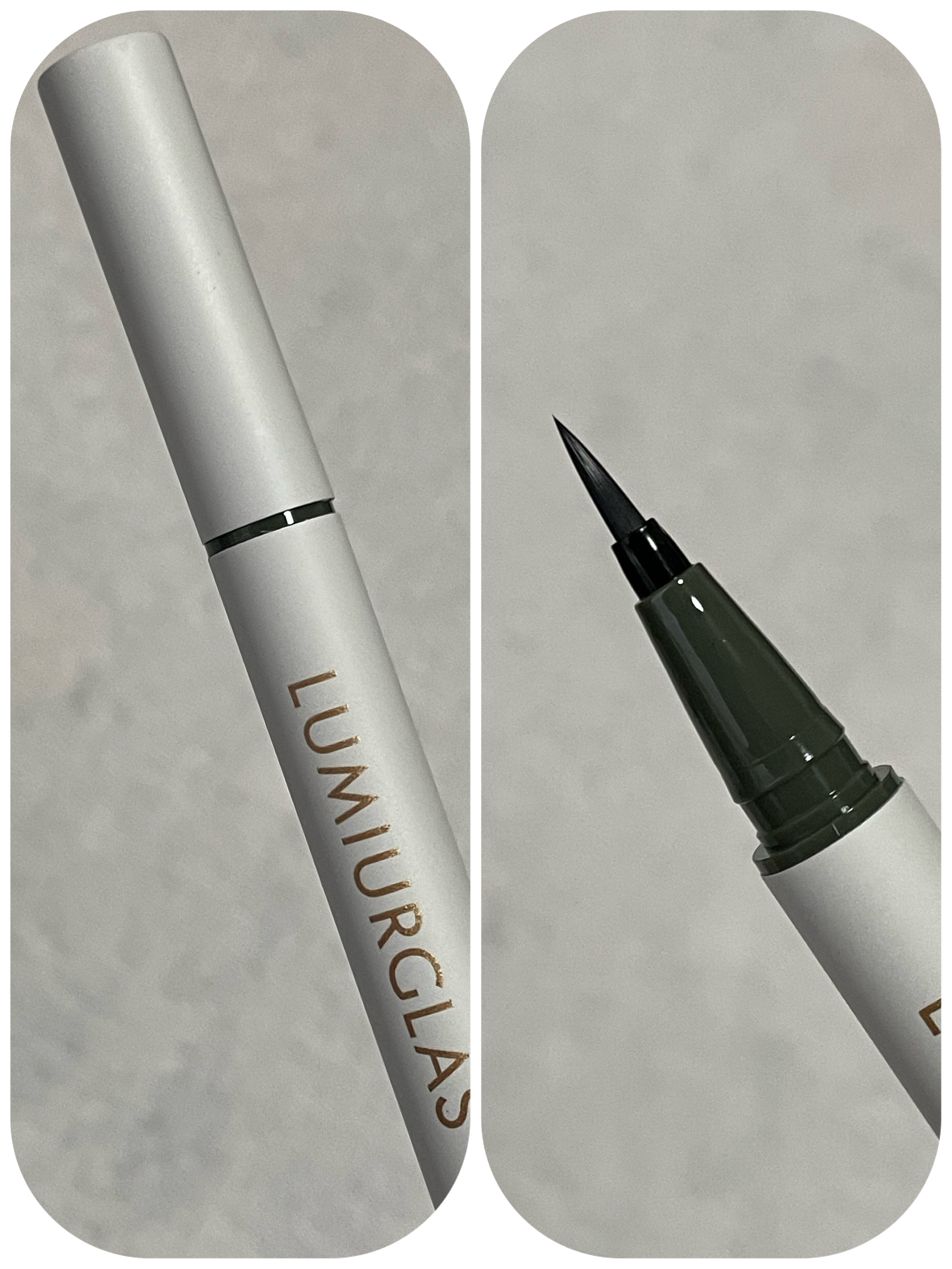 ベルベットライナー 03 オリーブブラック/LUMIURGLAS/リキッドアイライナーを使ったクチコミ（2枚目）