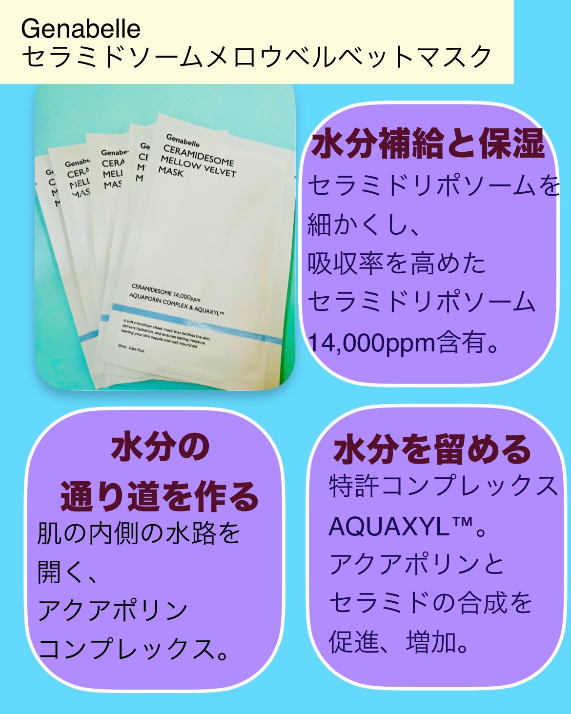 セラミドソームメロウベルベットマスク/Genabelle/シートマスク・パックを使ったクチコミ（2枚目）