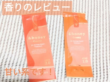 Creamy EXダメージリペアシャンプー1.0/ヘアトリートメント2.0 お試し（シャンプー10ml＋トリートメント10g）/&honey/シャンプー・コンディショナーの画像