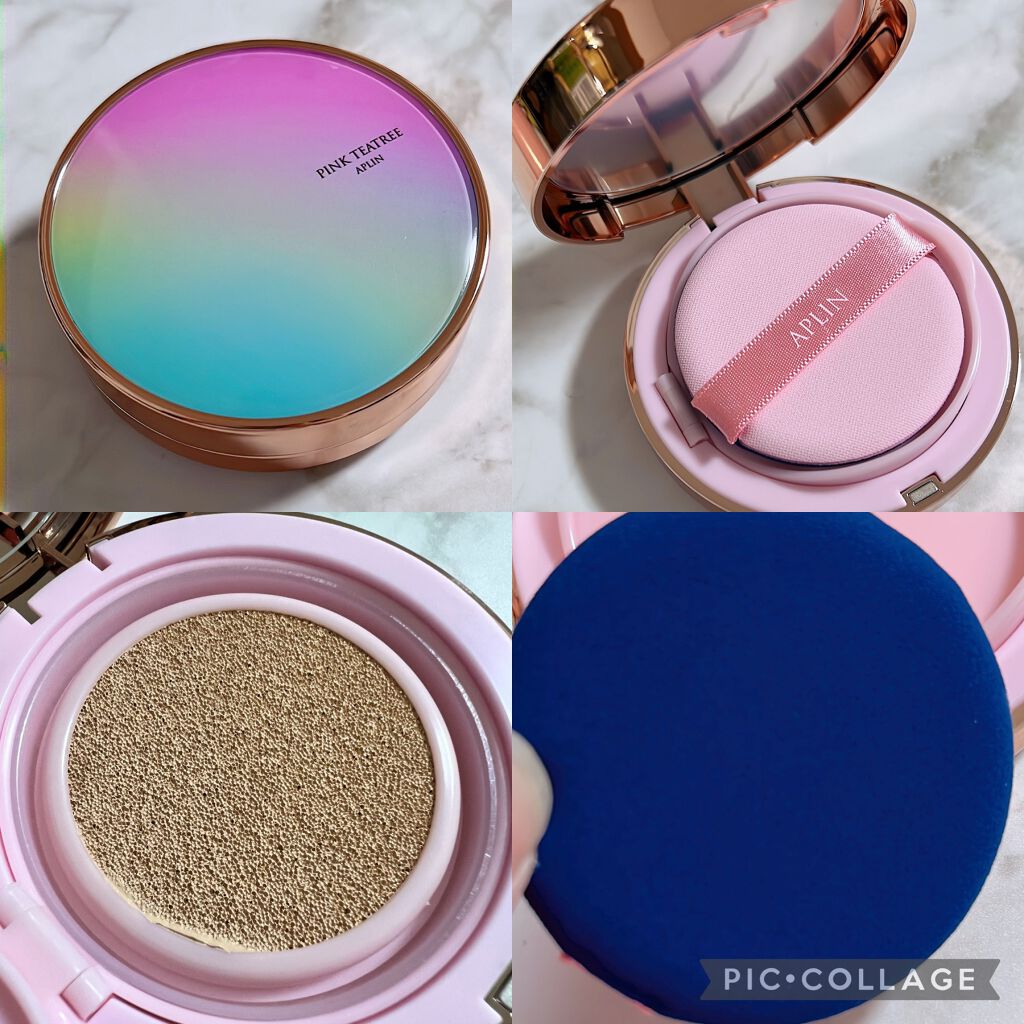 ピンクティーツリーカバークッション/APLIN/クッションファンデーションを使ったクチコミ(4枚目)