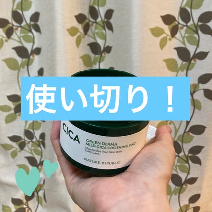 グリーンダーマCICAエッセンシャルパッド/ネイチャーリパブリック/トナーパッドを使ったクチコミ(1枚目)