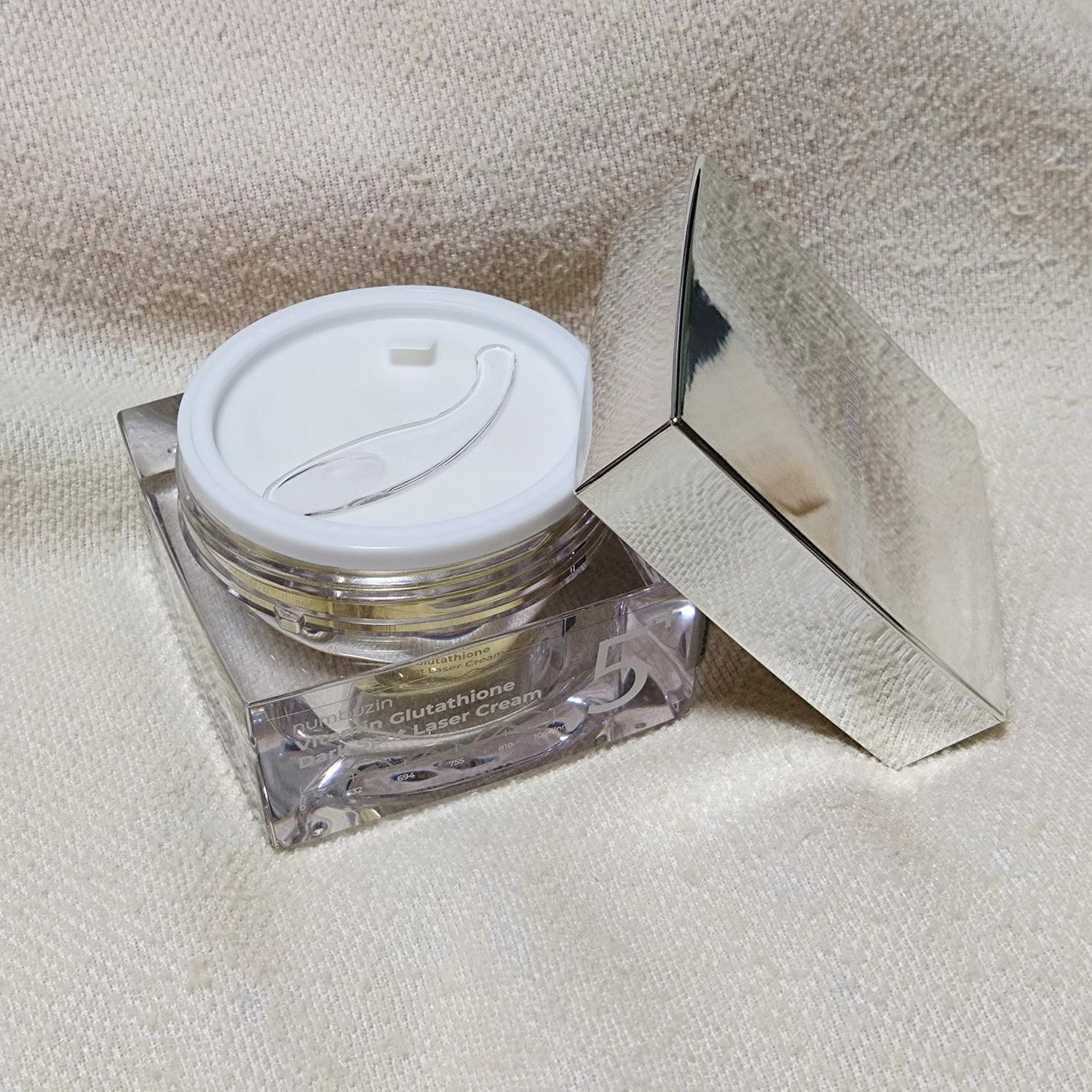 5番 白玉グルタチオンCメラゼロクリーム/numbuzin/フェイスクリームを使ったクチコミ(3枚目)