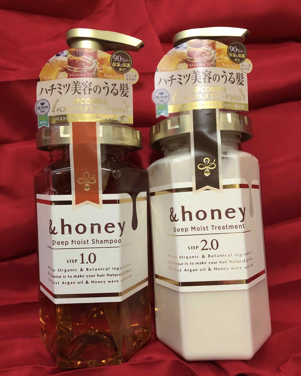 ディープモイスト シャンプー1.0／ヘアトリートメント2.0/&honey/市販シャンプーを使ったクチコミ（1枚目）