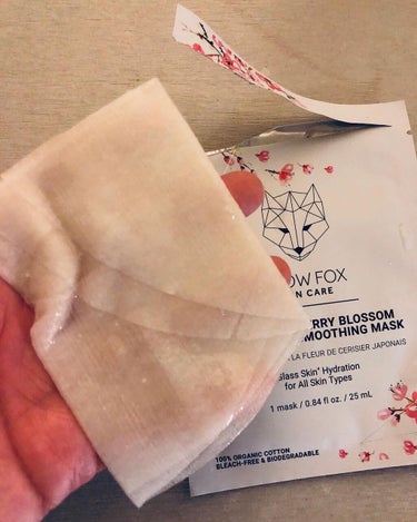 SNOW FOX SKINCARE 桜＆ホワイトティー スムージング マスクのクチコミ「桜&ホワイトティー スムージング マスク  

「グラス スキン」シートマスク、なめらかでもっ.....」（3枚目）