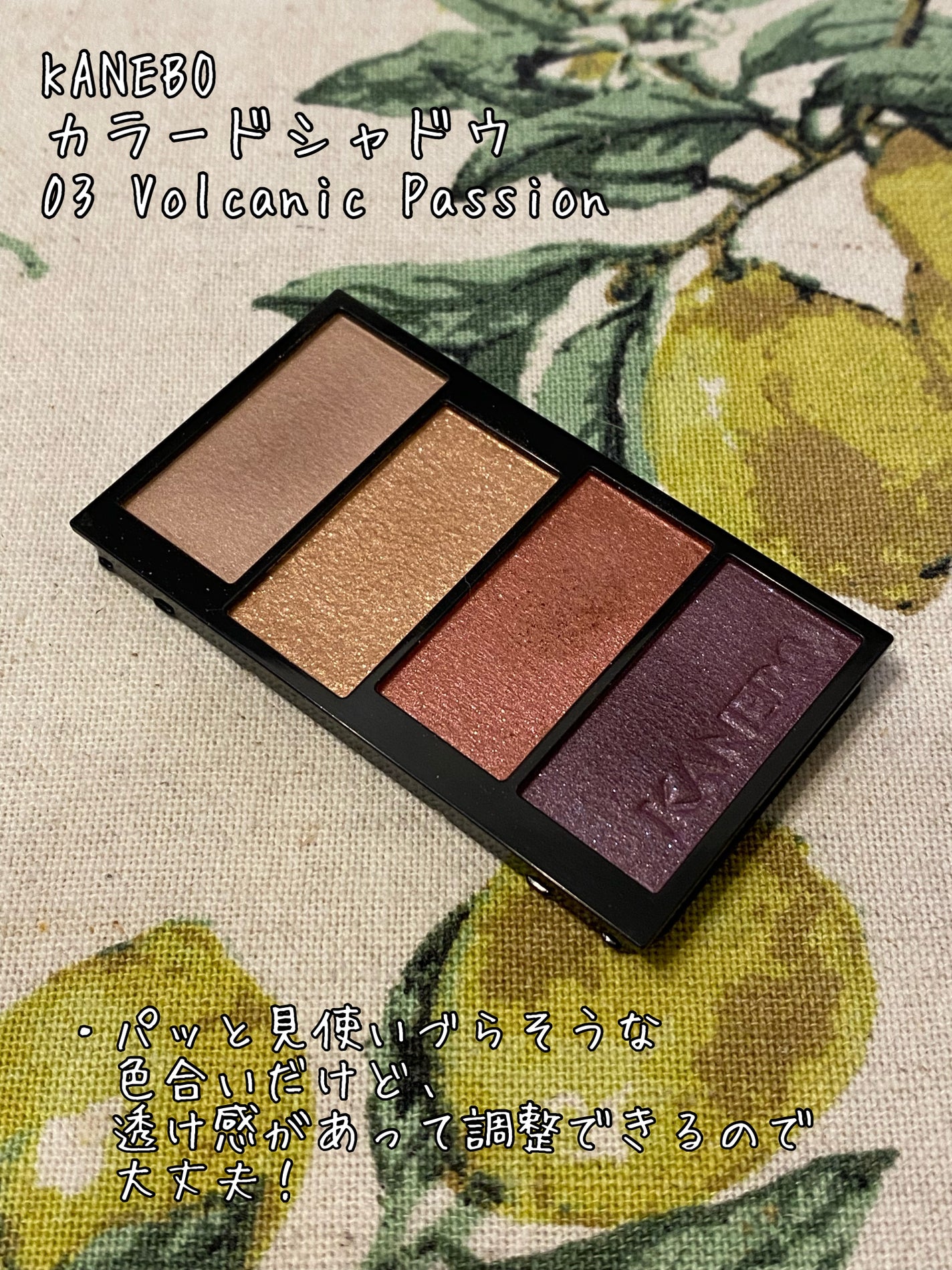 カラードシャドウ/KANEBO/アイシャドウパレットを使ったクチコミ(1枚目)