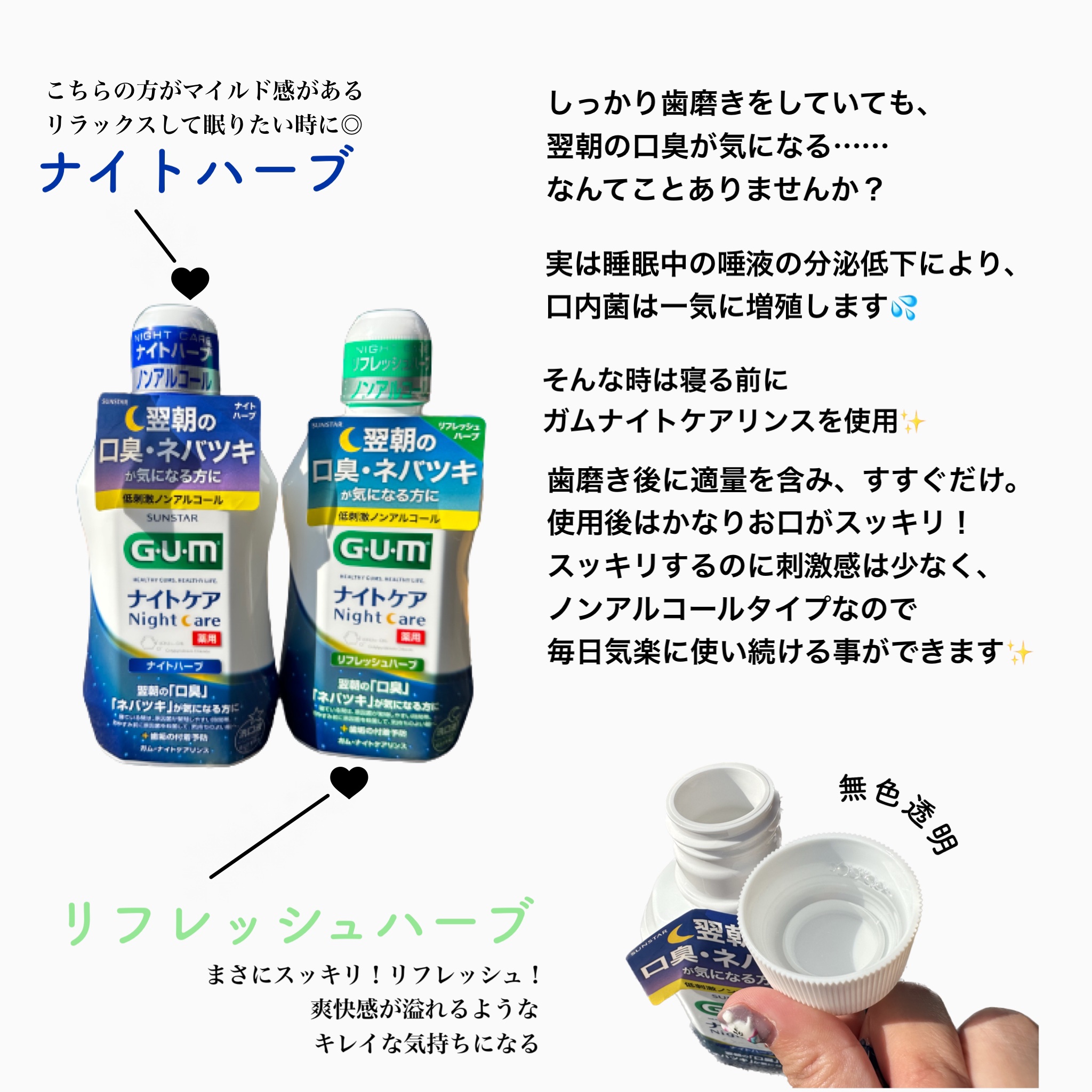デンタルリンス ナイトケア/GUM/マウスウォッシュ・スプレーを使ったクチコミ（2枚目）