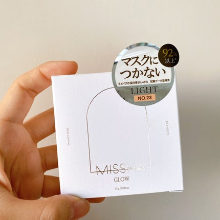 グロウ クッション ライト <ライトタイプ>/MISSHA/クッションファンデーションを使ったクチコミ(6枚目)