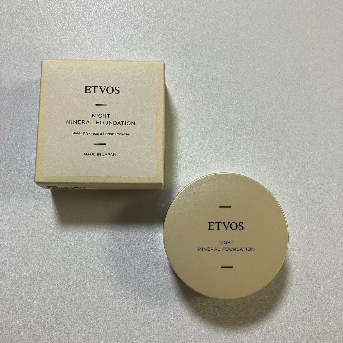ナイトミネラルファンデーション/エトヴォス/ルースパウダーを使ったクチコミ(1枚目)