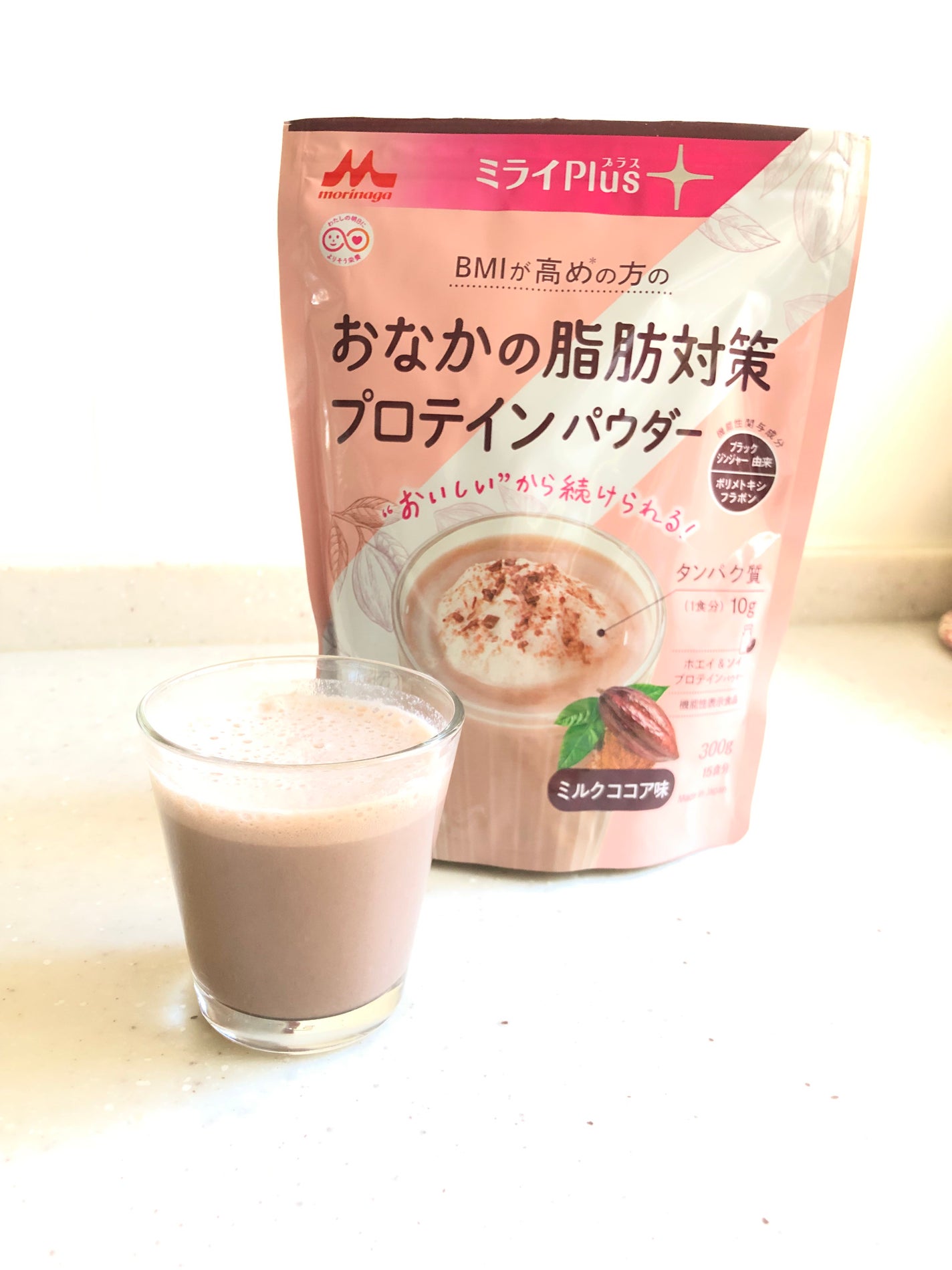 ミライplus おなかの脂肪対策プロテインパウダー/森永乳業/その他プロテインを使ったクチコミ(3枚目)