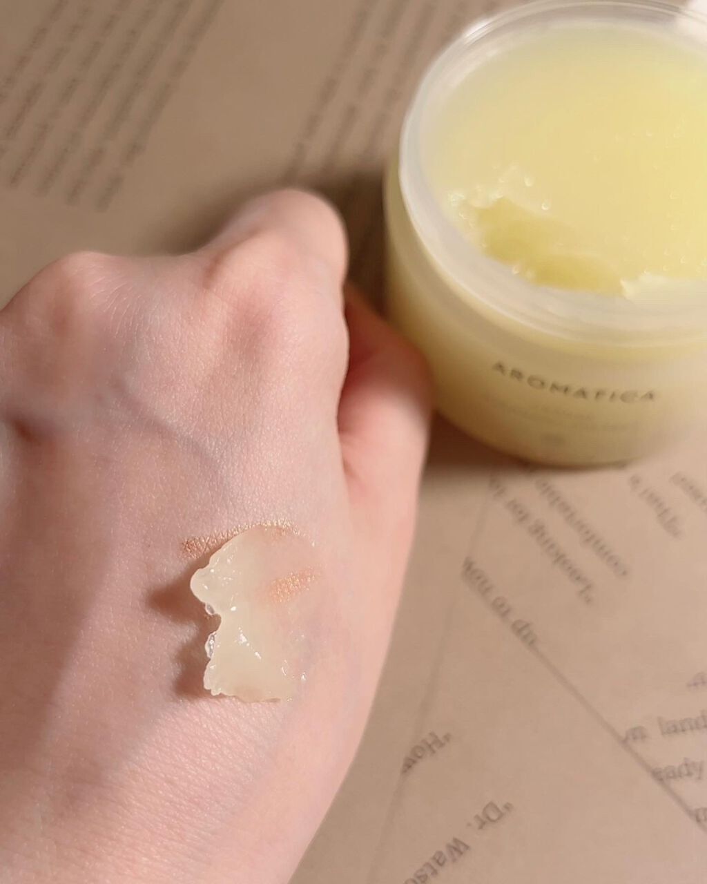 オレンジクレンジングシャーベット/AROMATICA/クレンジングバームを使ったクチコミ(4枚目)