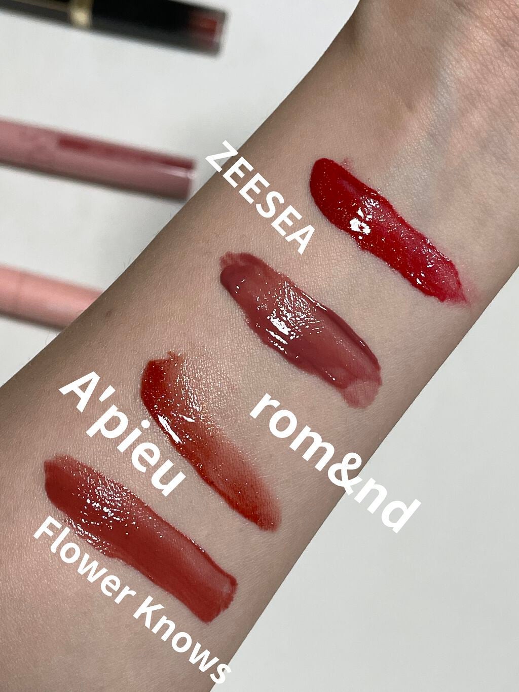 ジューシーラスティングティント/rom&nd/リップティントを使ったクチコミ(3枚目)