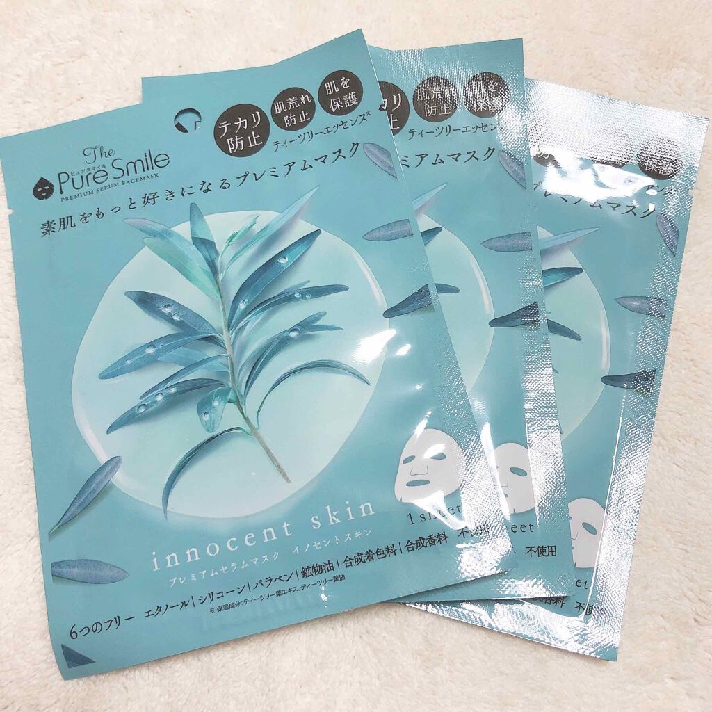 プレミアムセラムマスク ボックス イノセントスキン ティーツリー/Pure Smile/シートマスク・パックを使ったクチコミ（1枚目）