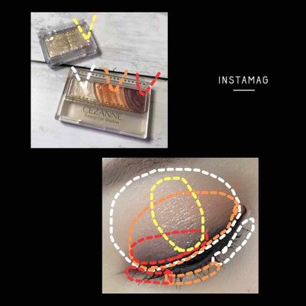 トーンアップアイシャドウ/CEZANNE/アイシャドウパレットを使ったクチコミ(2枚目)