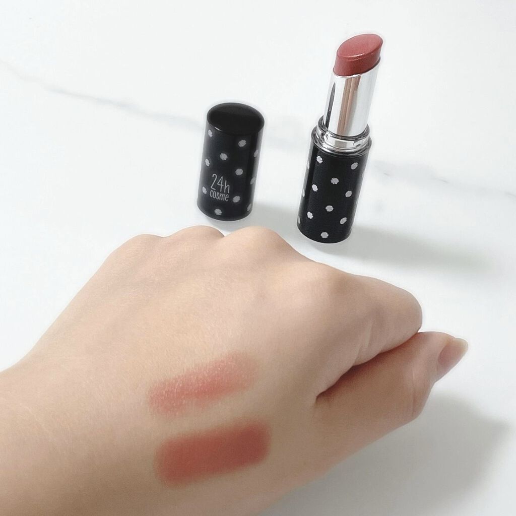 24 ミネラルスティックカラー 03マンゴー/24h cosme/口紅を使ったクチコミ（2枚目）