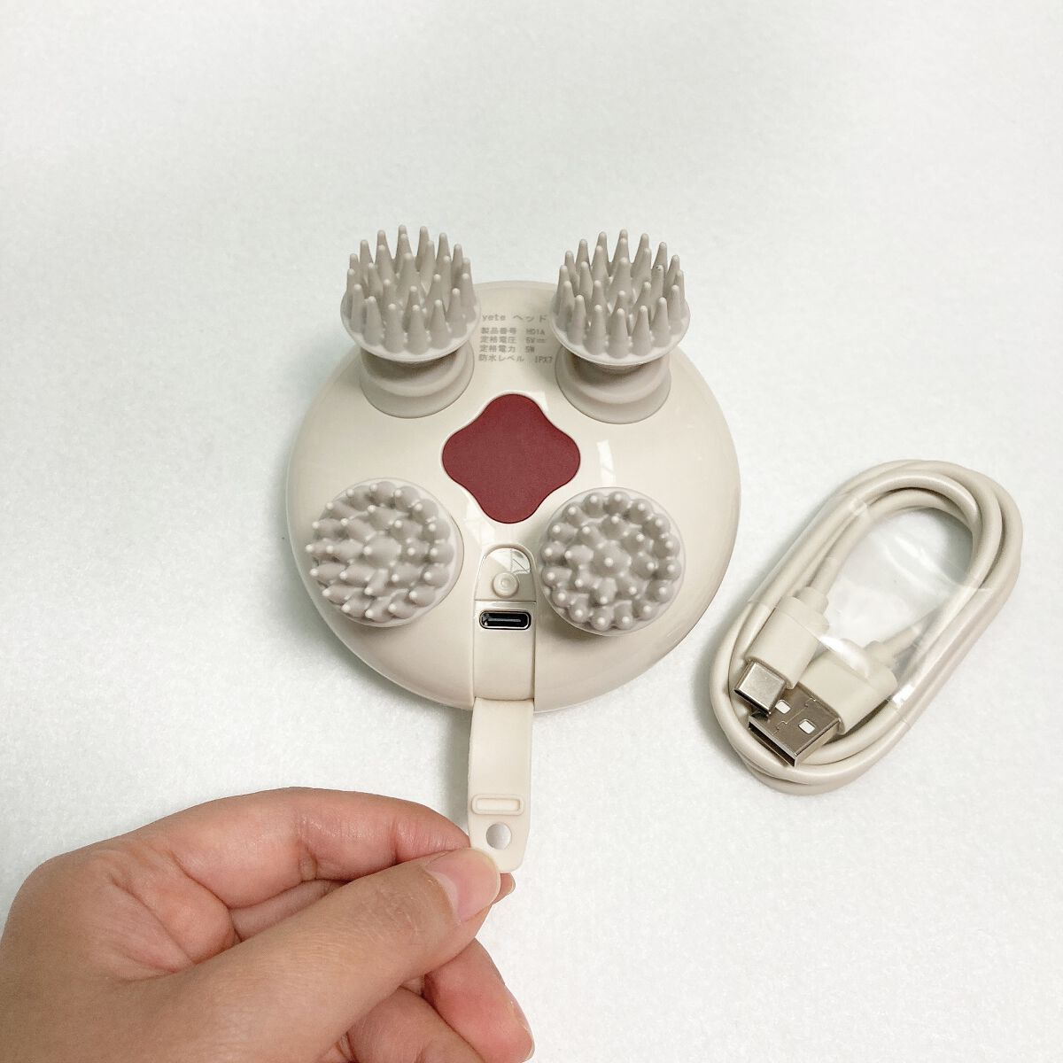 ヘッドスパ 電動頭皮ブラシ/yete/ヘッドマッサージャーを使ったクチコミ(4枚目)