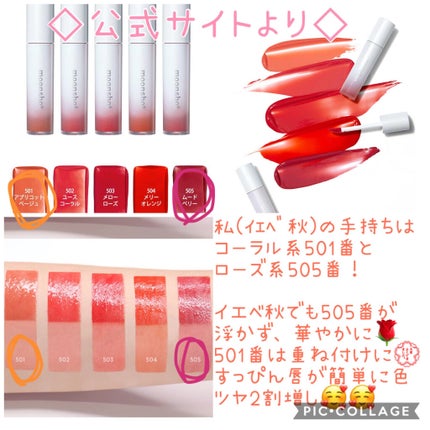 TINT FIT SHINE/moonshot/リップグロスを使ったクチコミ(5枚目)