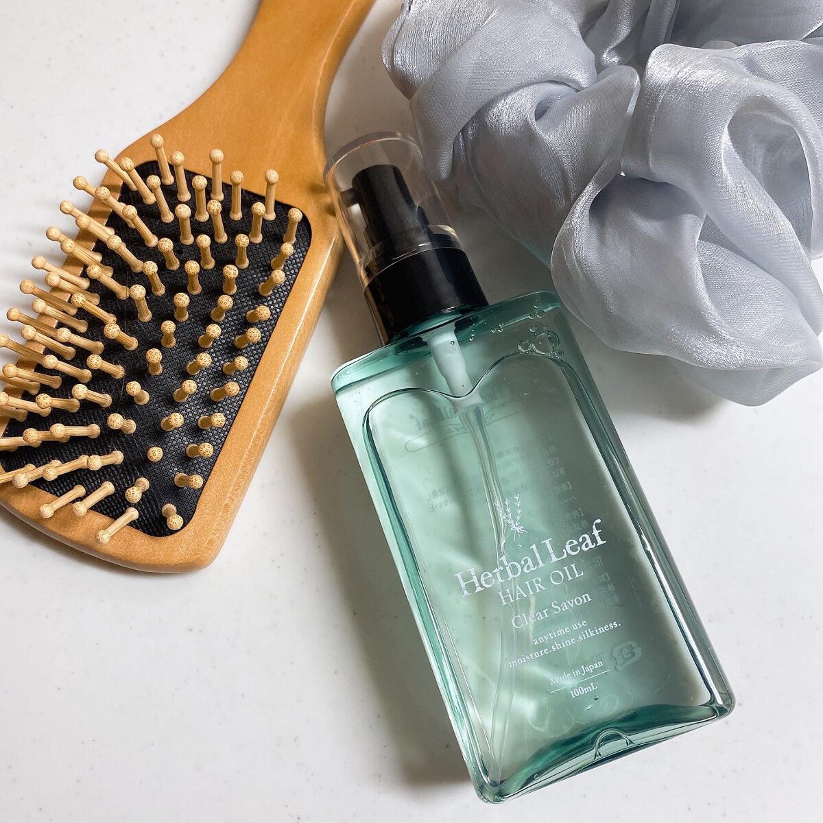 オーガニックヘアオイル クリアサボンの香り/ハーバルリーフ/アウトバストリートメントを使ったクチコミ（1枚目）