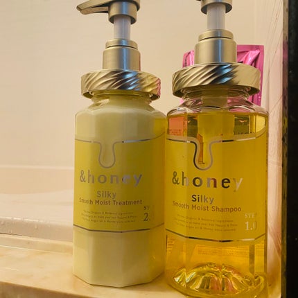 シルキー スムースモイスチャー シャンプー 1.0/ヘアトリートメント 2.0/&honey/市販シャンプーを使ったクチコミ(1枚目)