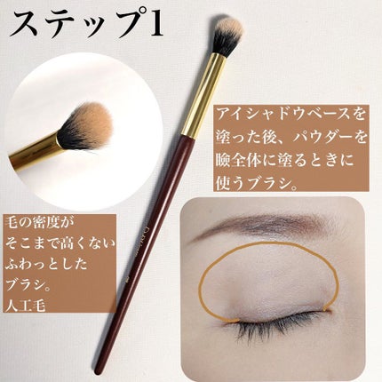 SIXPLUSアイメイクブラシ 5本セット高級動物毛 化粧ポーチ付き/SIXPLUS/メイクブラシを使ったクチコミ(2枚目)