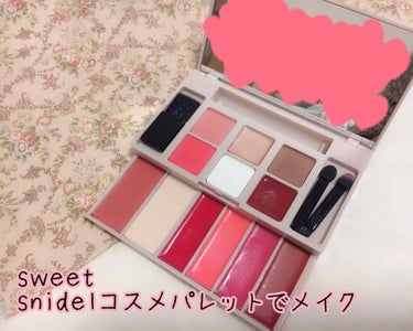 snidel6月号のパレットを買っていたものの、放置気味だったので、今回は主にパレットを使ってメイク。

上段6色、どれも使いやすい発色
上真ん中のクリームチークは思っていたより薄い発色なのでベースとし