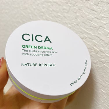 ネイチャーリパブリック CICA GREEN DERMA The cushion covers skin with soothing effectのクチコミ「🧸CICA GREEN DERMA The cushion covers skin with .....」（1枚目）