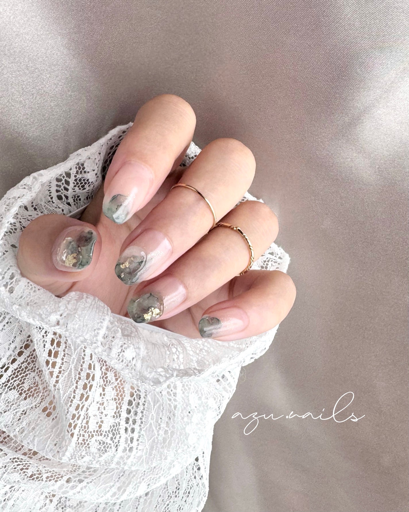 azu on LIPS 「S♡Mintインクで簡単ニュアンスネイルeasynuancei..」(2枚目)