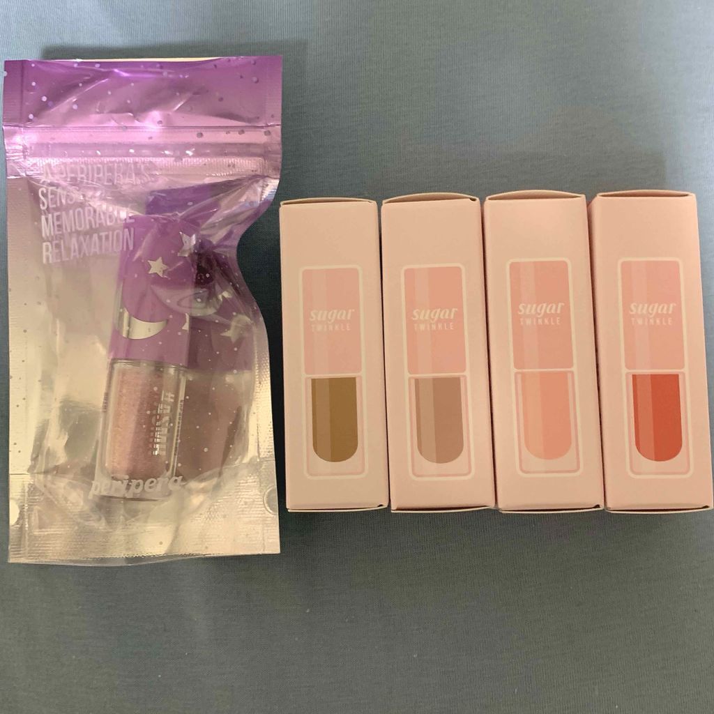 シュガー トゥインクル リキッド シャドウ/PERIPERA/リキッドアイシャドウを使ったクチコミ(1枚目)